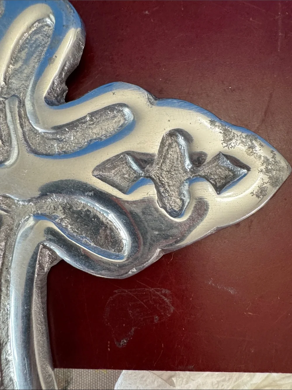 Silver Decorative Cross Wall Accent - Shiny Silver Finish